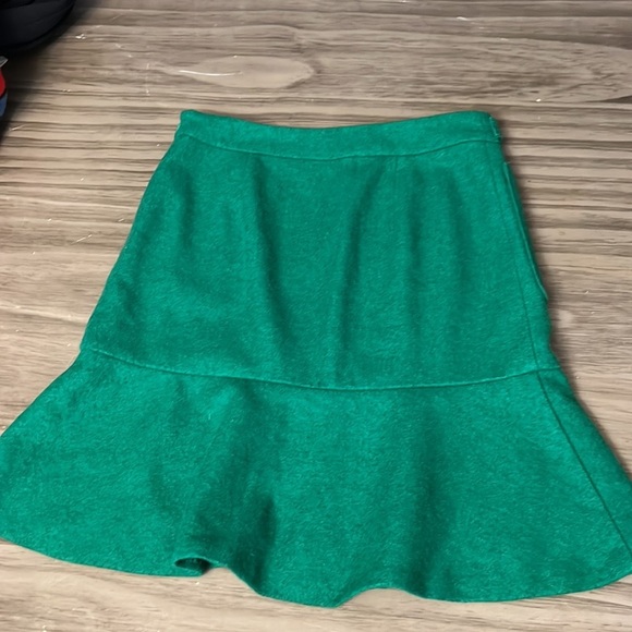 MAEVE ANTHROPOLOGIE  WOOL BLEND GREEN SKIRT MINI SIZE 4 - Picture 10 of 16